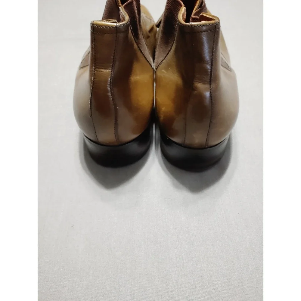 RL Rosetti Made In Italy For Battaglia Men‎ OLIVE BROWN Tassel Tie Shoe Boot 8.5